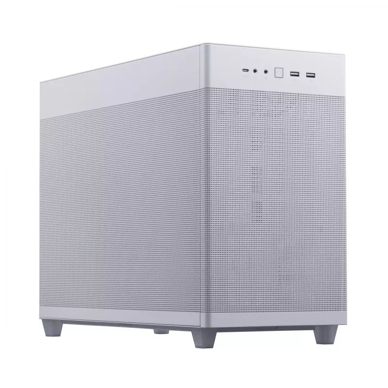 PC Case ASUS Prime AP201 MicroATX Mini Tower White — supports microATX, up to 338 mm GPU, 3×3.5 inch + 1×2.5 inch drives, USB-A 3.2 Gen1×2, USB-C 3.2 Gen2×1