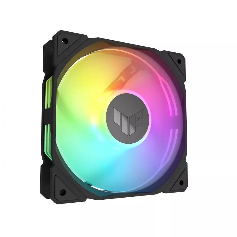 Case fan ASUS TUF Gaming TR120 ARGB, 120 mm, PWM, 1800–2200 RPM, 76.3 CFM, 2.75 mmH₂O, hydraulic bearing, black