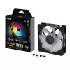 Case fan ASUS TUF Gaming TR120 ARGB, 120 mm, PWM, 1800–2200 RPM, 76.3 CFM, 2.75 mmH₂O, hydraulic bearing, black
