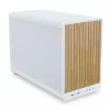 PC Case Lian Li A3-mATX Micro Tower White with Wood Accents — Micro-ATX/Mini-ITX, ATX/SFX/SFX‑L PSU support