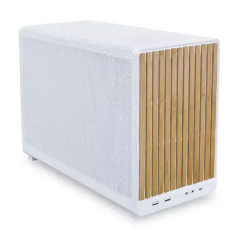 PC Case Lian Li A3-mATX Micro Tower White with Wood Accents — Micro-ATX/Mini-ITX, ATX/SFX/SFX‑L PSU support