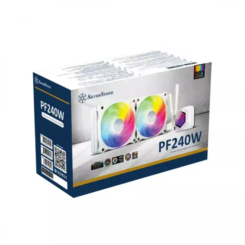 All-in-one liquid cooler Silverstone SST-PF240W-ARGB-V2 12 cm White