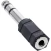 InLine Audio Adapter 6.3mm male / 3.5mm female Stereo, 3.5mm jack female, 3.5mm F, Black