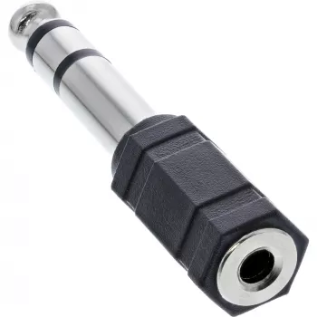 InLine Audio Adapter 6.3mm male / 3.5mm female Stereo, 3.5mm jack female, 3.5mm F, Black