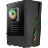 Aerocool WAVEBKV3 ATX PC Case Tempered Glass 4xRGB Fans Black