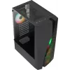Aerocool WAVEBKV3 ATX PC Case Tempered Glass 4xRGB Fans Black