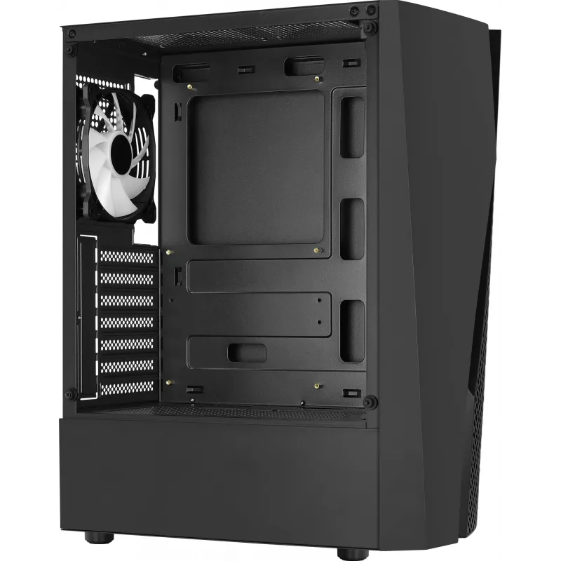 Aerocool WAVEBKV3 ATX PC Case Tempered Glass 4xRGB Fans Black