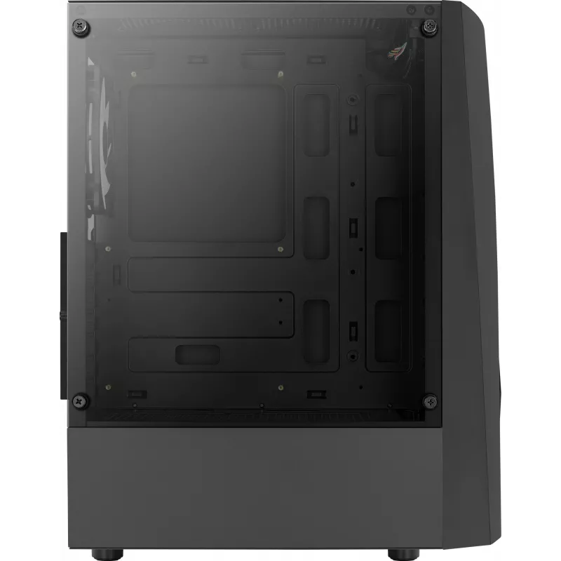 Aerocool WAVEBKV3 ATX PC Case Tempered Glass 4xRGB Fans Black