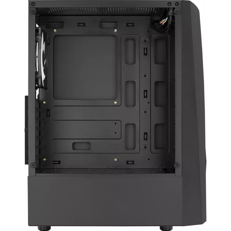 Aerocool WAVEBKV3 ATX PC Case Tempered Glass 4xRGB Fans Black