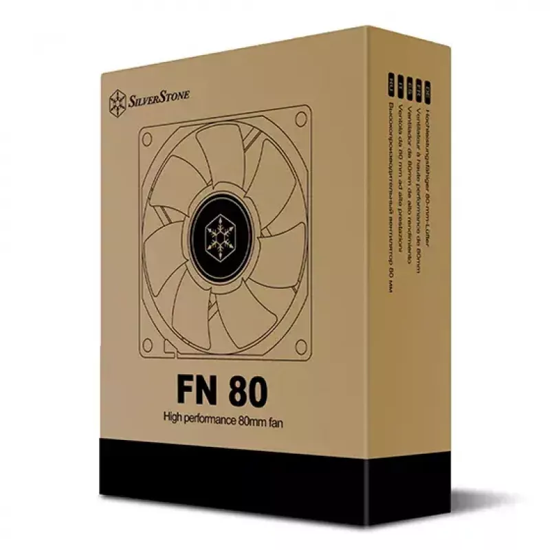 Fan Silverstone FN80 8 cm Black 27.81 cfm 1.86 mmH2O
