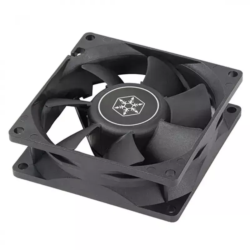 Fan Silverstone FN80 8 cm Black 27.81 cfm 1.86 mmH2O