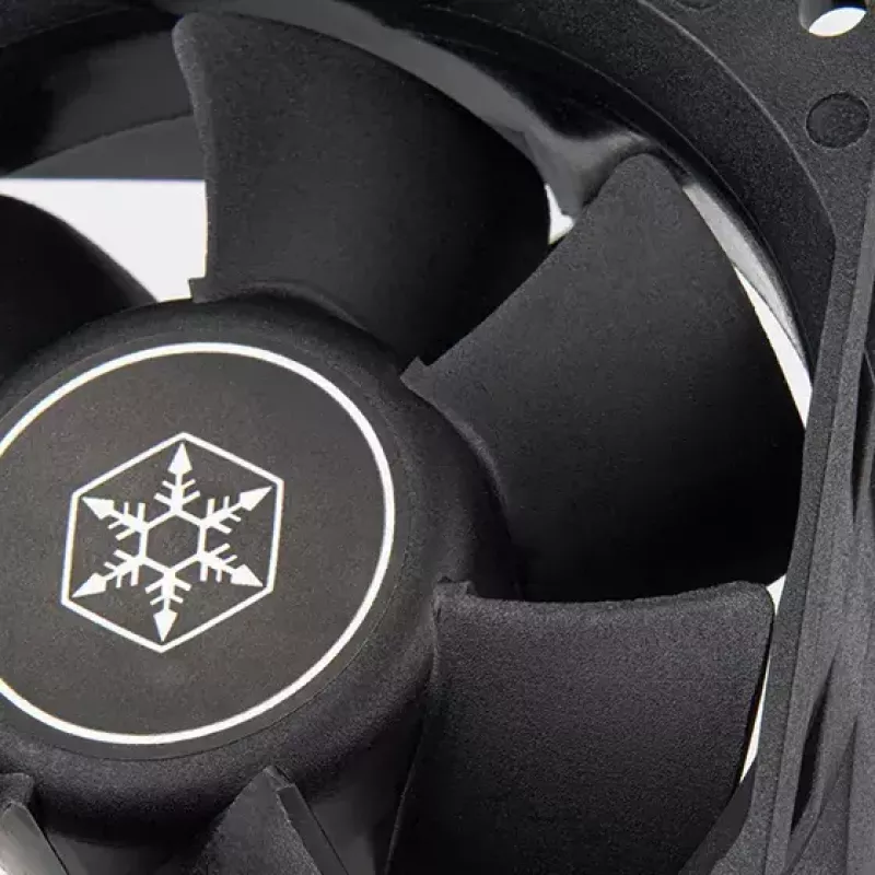 Fan Silverstone FN80 8 cm Black 27.81 cfm 1.86 mmH2O