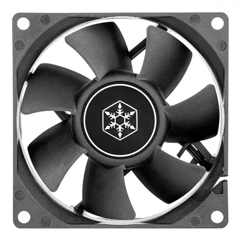 Fan Silverstone FN80 8 cm Black 27.81 cfm 1.86 mmH2O