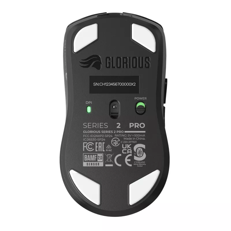 Wireless Gaming Mouse GLORIOUS Series 2 PRO (Right-hand) — 26,000 DPI, RF Wireless + USB‑C, 4K/8K Hz, 6 buttons, Black