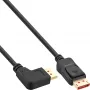 DisplayPort 1.4 cable InLine 17151L 8K4K left angled black/gold 1m