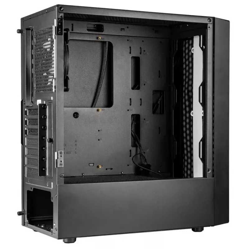 PC Case Kolink Inspire K12 ARGB Midi Tower — Black with Transparent Side, Supports ATX/Micro ATX/ITX, 2x3.5 inch + 2x2.5 inch Bays