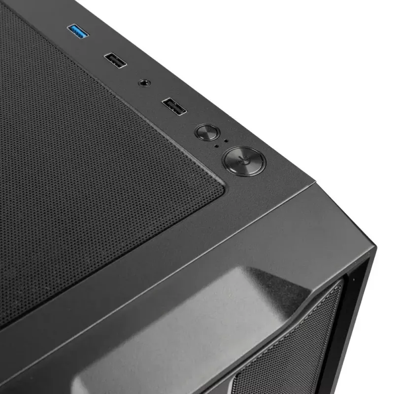 PC Case Kolink Inspire K12 ARGB Midi Tower — Black with Transparent Side, Supports ATX/Micro ATX/ITX, 2x3.5 inch + 2x2.5 inch Bays