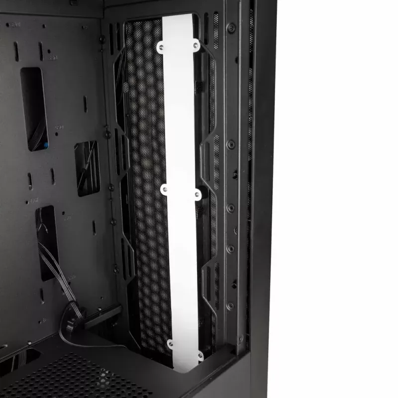 PC Case Kolink Inspire K12 ARGB Midi Tower — Black with Transparent Side, Supports ATX/Micro ATX/ITX, 2x3.5 inch + 2x2.5 inch Bays