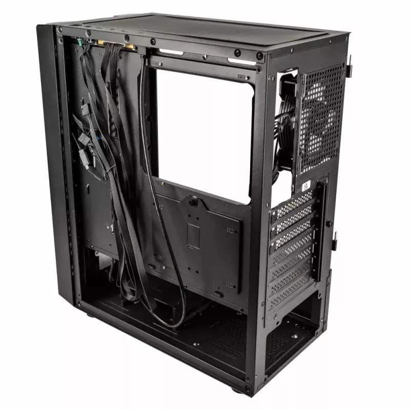 PC Case Kolink Inspire K12 ARGB Midi Tower — Black with Transparent Side, Supports ATX/Micro ATX/ITX, 2x3.5 inch + 2x2.5 inch Bays