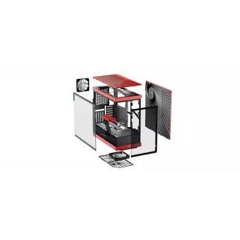 PC Case HYTE Y40 Midi Tower Black, Red