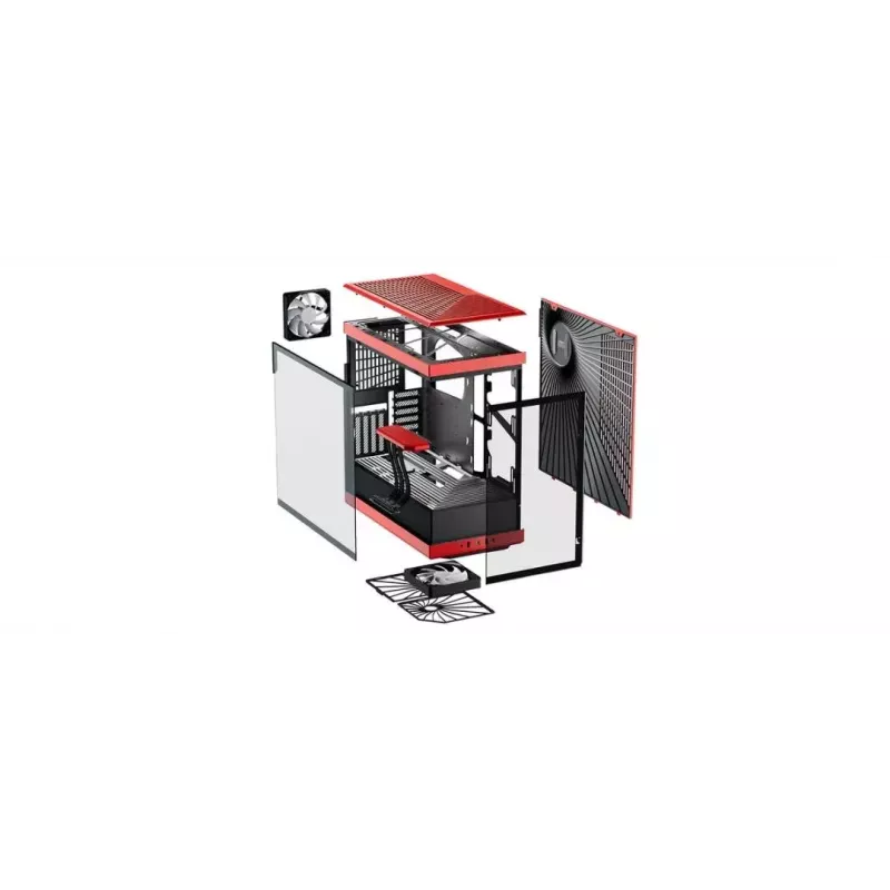 PC Case HYTE Y40 Midi Tower Black, Red