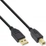 InLine USB 2.0 Cable Type A male / Type B female black, gold plated, 10m