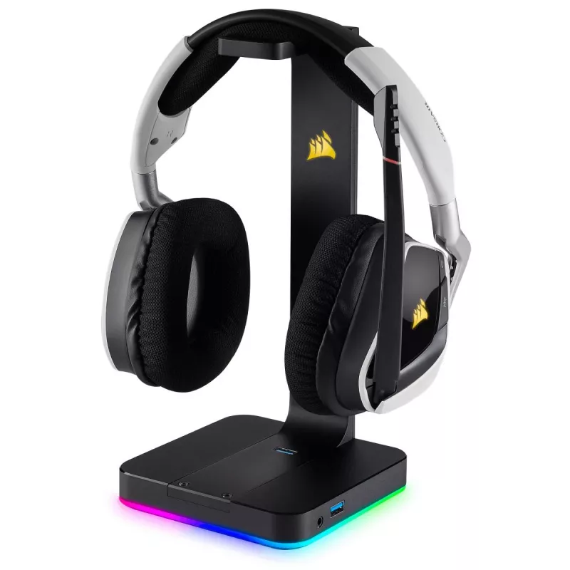 CORSAIR Headset - St100 RGB Premium - With Stand 7.1 Surround - Customizable RGB Lighting