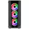 Aerocool PRISMBKV3 PC Case ATX Black 4 Fans ARGB Front Side Side Tempered Glass