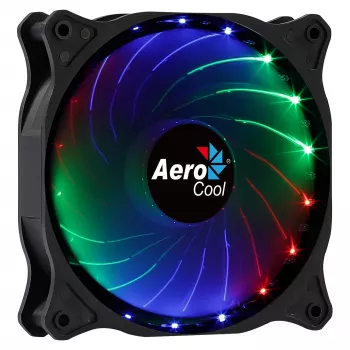 AEROCOOL COSMO12FRGB 120mm computer case fan, 1000 RPM, 15 LEDs RGB, Molex connector, 3.72 W, black
