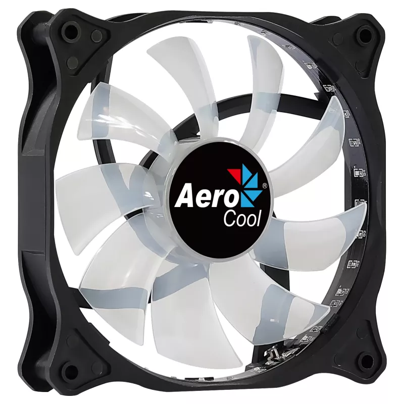 AEROCOOL COSMO12FRGB 120mm computer case fan, 1000 RPM, 15 LEDs RGB, Molex connector, 3.72 W, black