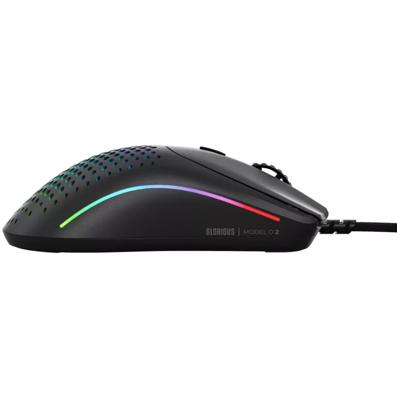 Glorious Gaming Glorious Model O Wired 2 - Matte Black, Right-hand, Optical, USB Type-A, 26000 DPI, 1 ms, Black