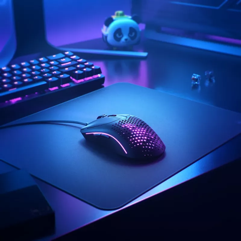 Glorious Gaming Glorious Model O Wired 2 - Matte Black, Right-hand, Optical, USB Type-A, 26000 DPI, 1 ms, Black