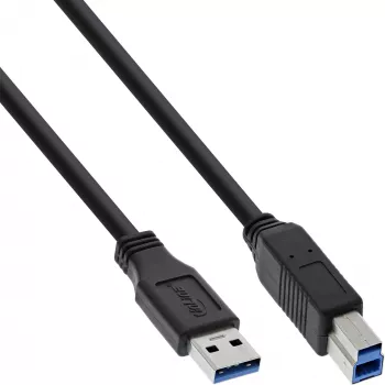 InLine USB 3.2 Gen.1 Cable Type A male / Type B male, black, 3m