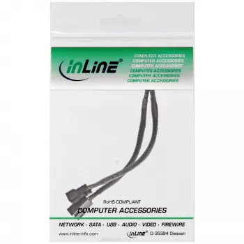 InLine PWM fan power y-cable, 4pin. 1M/2F, 0.15m