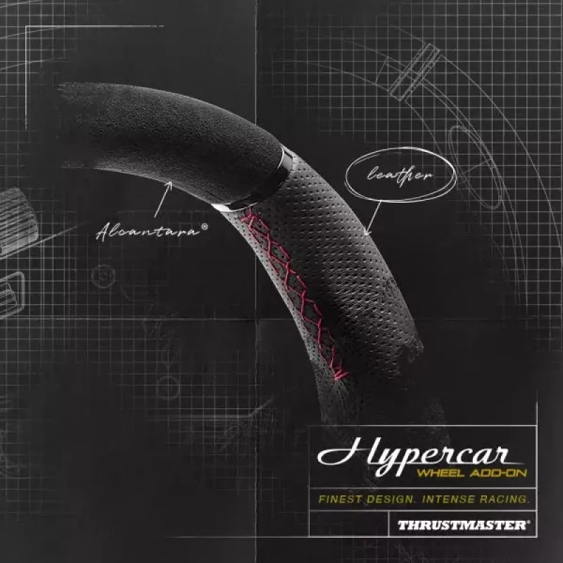 Thrustmaster Hypercar Wheel Add-On Black, Silver Steering wheel PC, PlayStation 4, PlayStation 5, Xbox, Xbox One