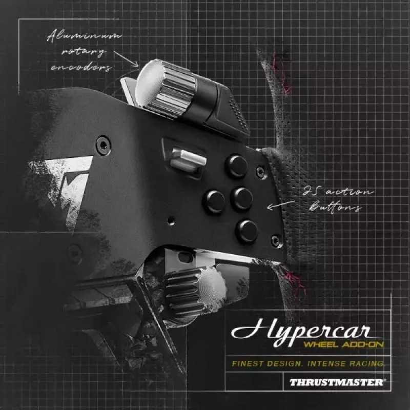 Thrustmaster Hypercar Wheel Add-On Black, Silver Steering wheel PC, PlayStation 4, PlayStation 5, Xbox, Xbox One