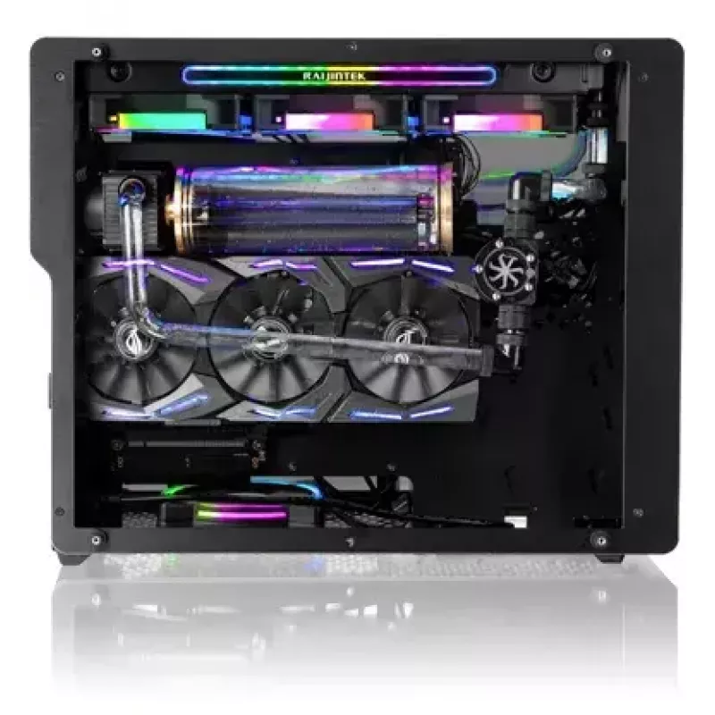 PC Case RAIJINTEK Ophion M Evo ALS Midi Tower Black, Transparent