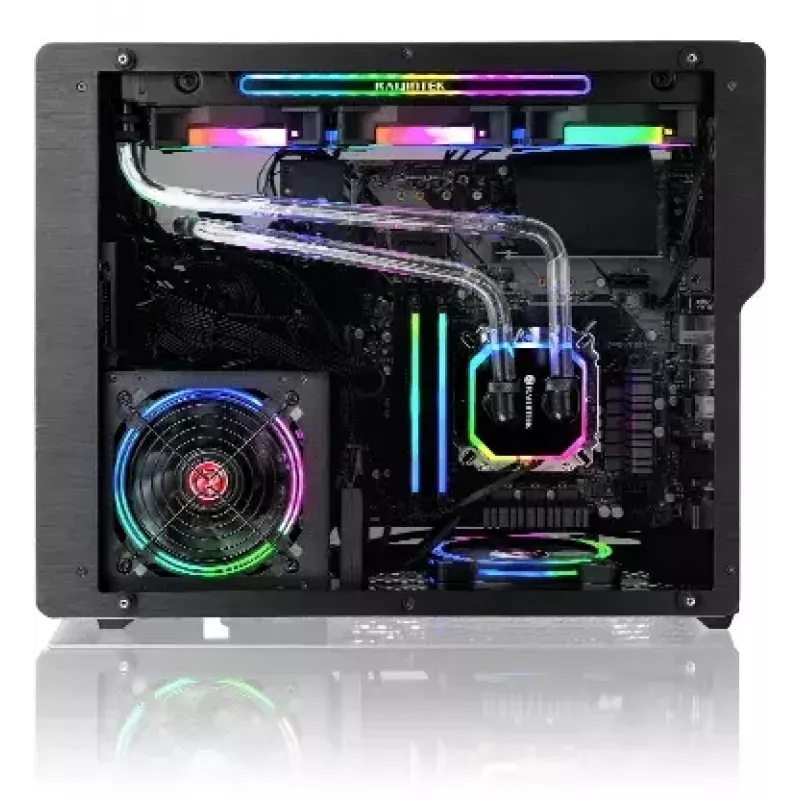 PC Case RAIJINTEK Ophion M Evo ALS Midi Tower Black, Transparent