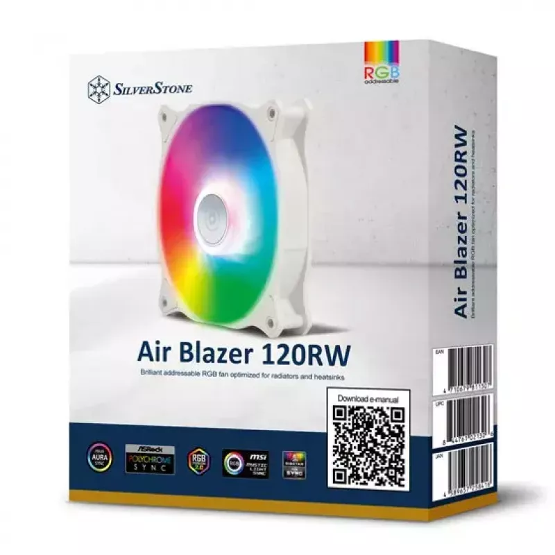 Fan Silverstone Air Blazer 120RW 120mm 600-2200 RPM White