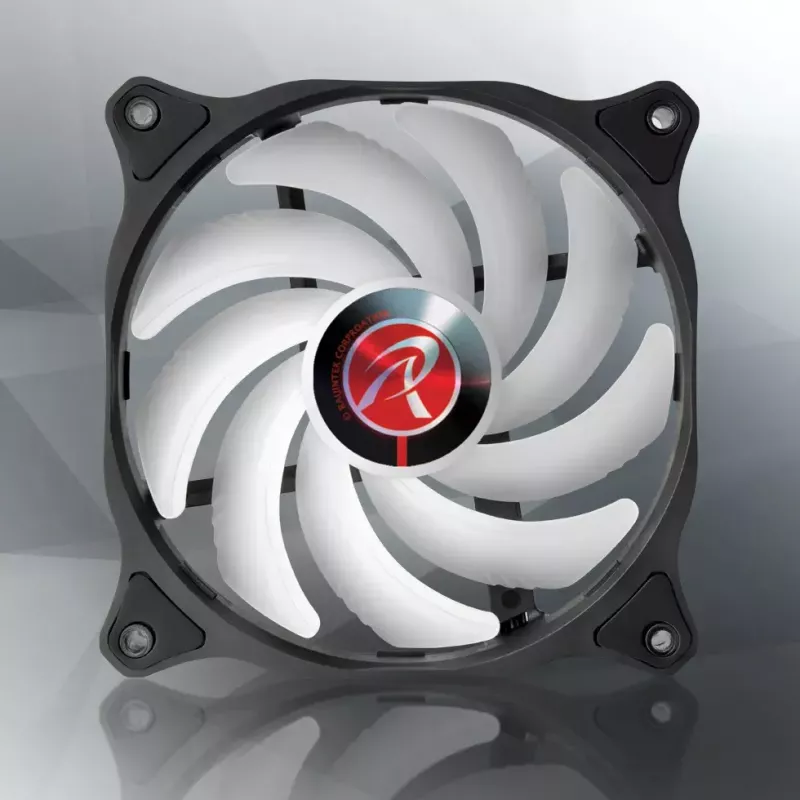 RAIJINTEK EOS 12 RBW ADD 120 mm Hydraulic Bearing PWM Fan, 800–1800 RPM, 2 pcs, Black/White