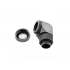 Bitspower BP-BSE90RML brass 90° rotary fitting for liquid PC cooling, G1/4 thread, black