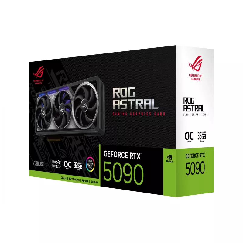 Graphics card ASUS GeForce RTX 5090 — 32 GB GDDR7, 512-bit, PCIe 5.0, 4 fans, 357.6×149.3×76 mm