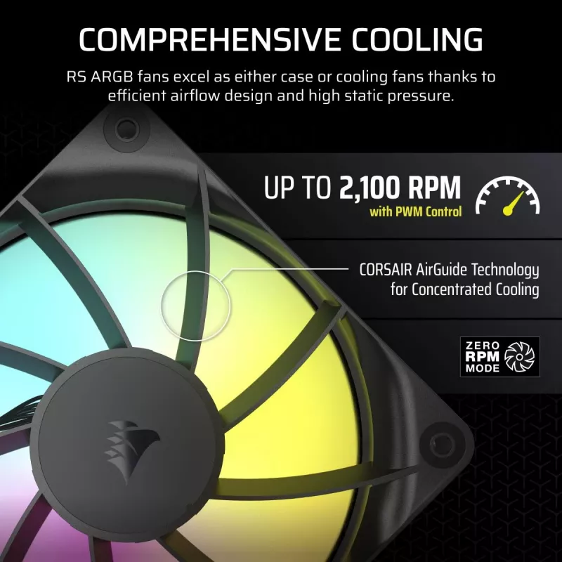 CORSAIR ArGB Fan - Rs ArGB Series 120 120mm Triple Pack