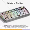 Glorious Gaming GMMK 3 PRO 75% Barebones Wired Silver - US, 75%, Wired, USB, RGB LED, Silver