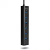 Axagon HUE-SA7BP 7x USB 3.0 ALU CHARGING hub BLACK incl. AC adapter