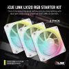 CORSAIR Icue Link Lx120 RGB 120mm Pwm Fans Starter Kit - White