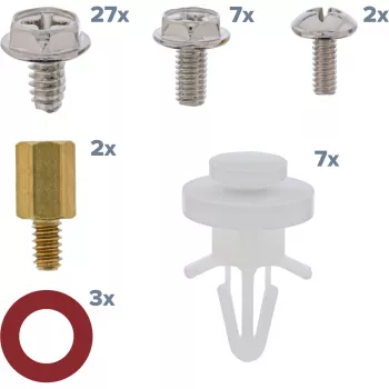 InLine IT / PC Multi Screw Set with Spacers 48 pcs., Metal, Plastic