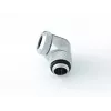 Liquid cooling fitting BitsPower BP-E90RML — brass 90° rotary elbow, 1/4 inch thread, silver