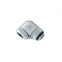 Liquid cooling fitting BitsPower BP-E90RML — brass 90° rotary elbow, 1/4 inch thread, silver