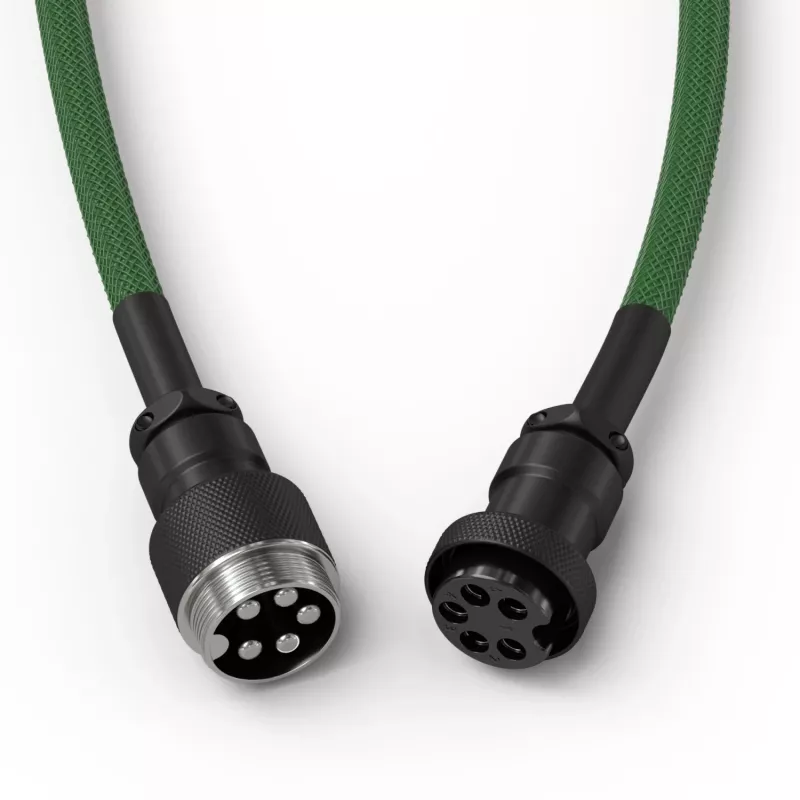 Glorious Gaming Glorious GMMK Coiled Cable Forest Rain, Green, 1.4 m, 1 pc(s), Glorious Gaming, USB Type-A, USB Type-C, Aviator